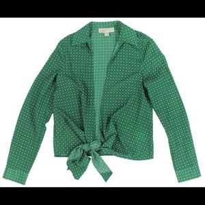 MICHAEL KORS tie blouse